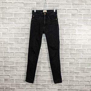 SEZANE Denim Size 25 High Rise ankle Skinny Jeans Black